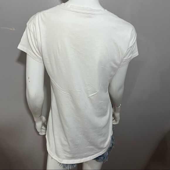 G Supply V-neck, Hi-Low cotton‎ tee with eyelashes and lips - S - Picture 10 of 12